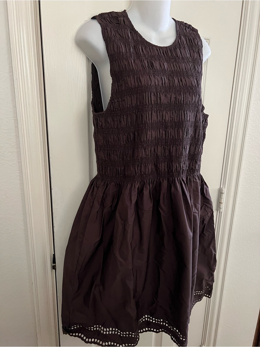 NWT Madewell The Embroidered Melody Smocked Mini Dress XL - Picture 7 of 13